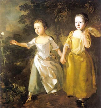 Thomas Gainsborough The Painter Daughters Chasing a Butterfly